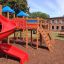 Space Station castle with slide dans une installation de aire de jeux