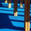 Structure de jeu Six Angle with Suspension Bridge single slide avec surface en caoutchouc bleue